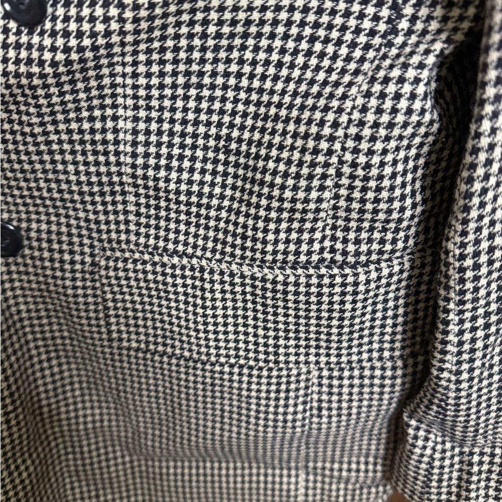 Vintage RARE Guy Laroche 100% Silk Houndstooth Blazer Men's 40R Double Breasted - Picture 8 of 12